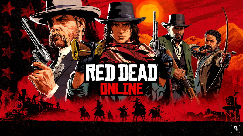 cowboy, 4K, Red Dead Redemption 2, the bandits, Rockstar, wild West, Red Dead Online