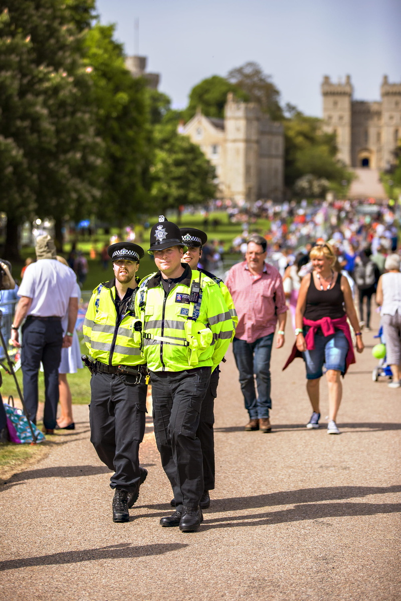 people, group of people, nature, clothing, policemen, sunlight, group, focus on foreground, 2K, built structure, building exterior, adult, full length