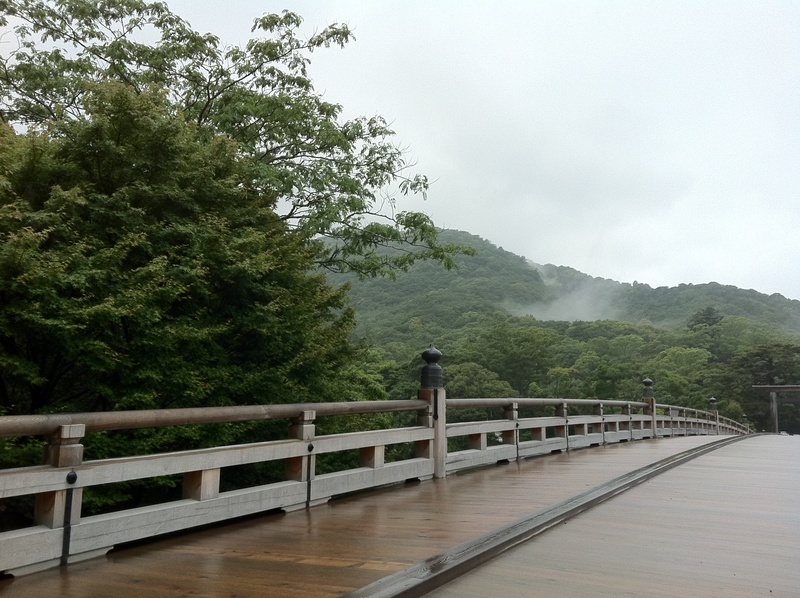 rainy season, architecture, outdoors, shrine, day, bridge, no people, 2K, plant, scenics - nature, wood bridge, nature, the way forward, railing, uji bridge