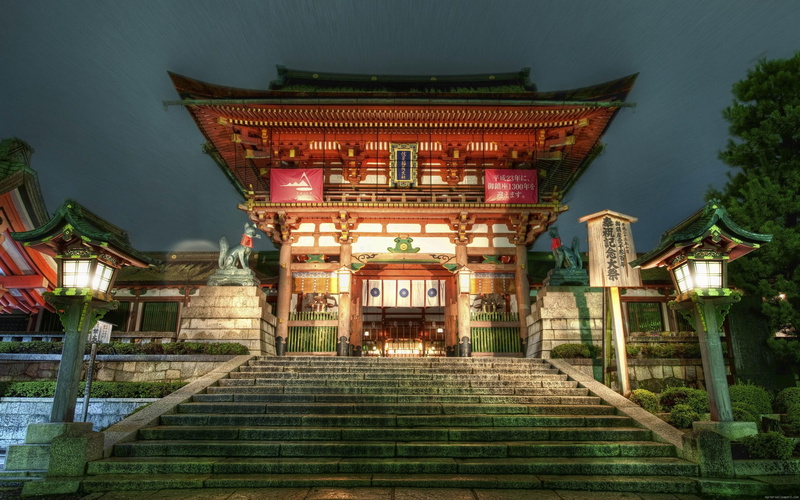 temple, palace, concrete, asia, house, grey, world, 2K, japan, brown