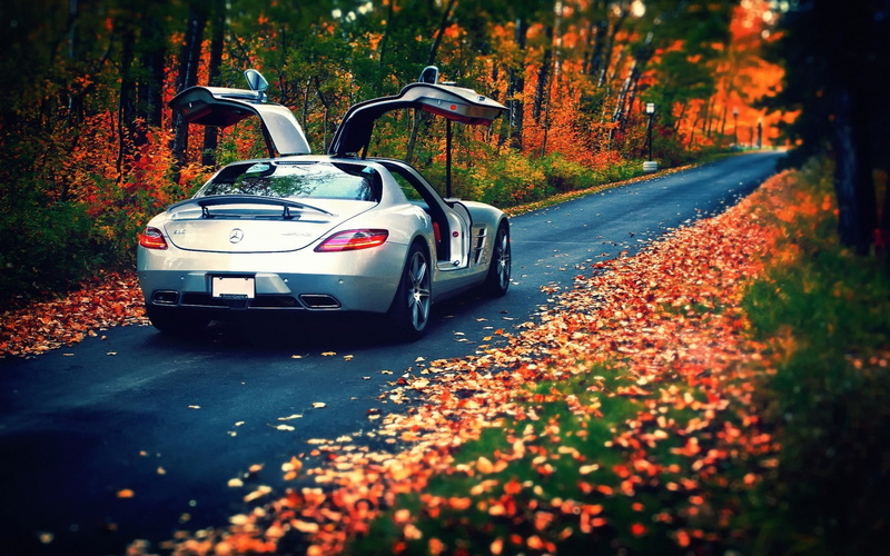 top, gray, door, sls, mercedes, Mercedes SLS, slide, 1080P, amg, coupe