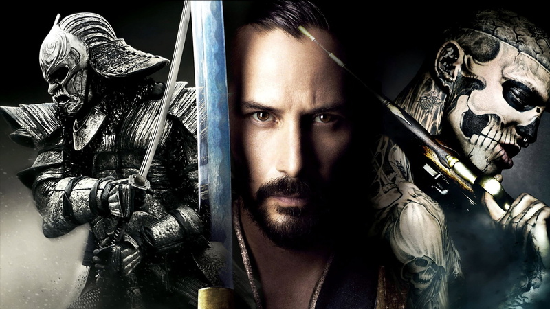 front view, one person, portrait, young adult, lifestyles, adult, 47 ronin, headshot, mid adult, sword, weapon, real people, beard, looking at camera, close-up