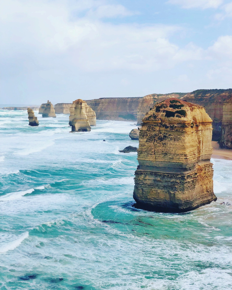 2K, tranquility, australia, shoreline, tranquil scene, sea waves, land, 34 state route 83, nature, seashore, landscape, rock, idyllic, melbourne, rock - object