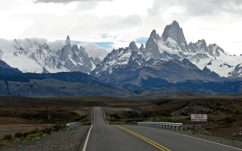 1080P, Mountains, Road, Mount Fitzroy