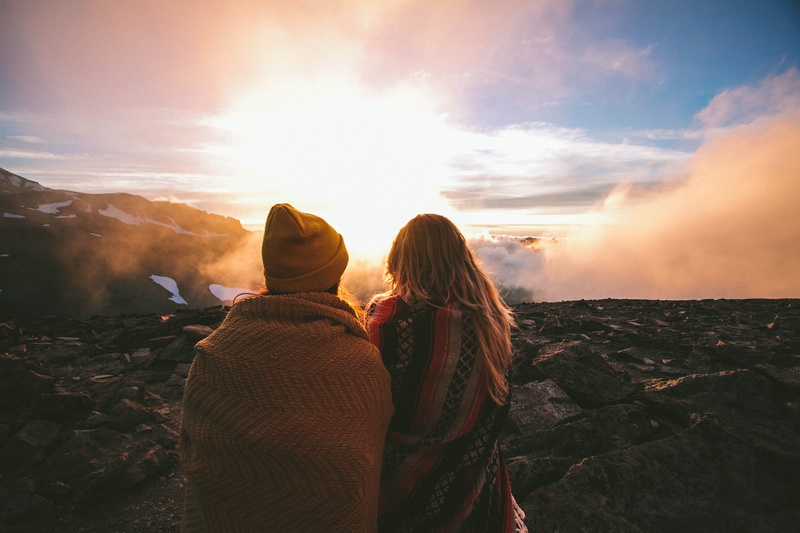 holiday, sunlight, warm clothing, mountain, trip, two people, sunset, camp vibes, bonding, sky, 2K, mount rainier, beauty in nature, mt rainier, united states