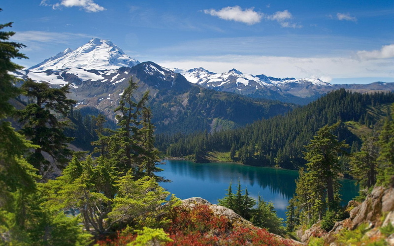 beautiful, alpine, 3d and abstract, lake, 1080P, nature