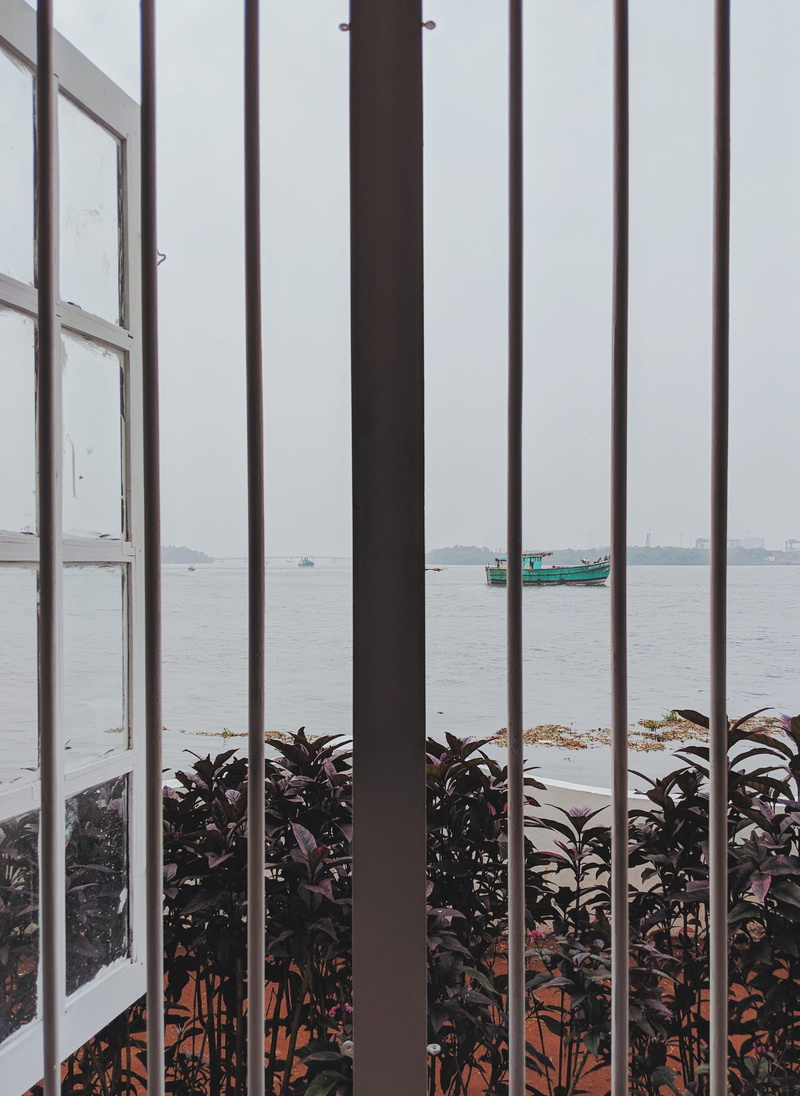 outdoors, no people, security, sky, tranquility, beauty in nature, boat, scenics - nature, horizon, clear sky, kerala, nature, india, art, aspinwall house  fort kochi