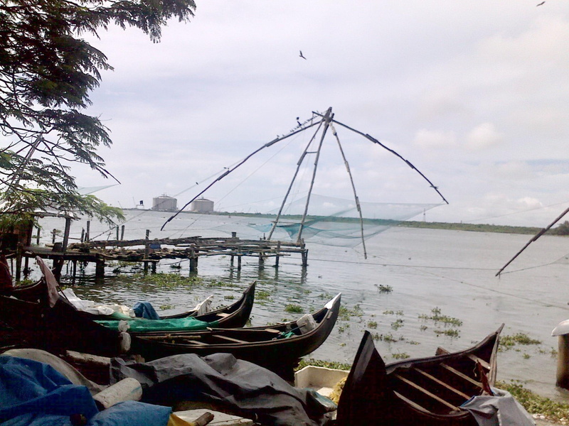boats, nets, harbour, kochi, cochin, village, fishing, 1080P