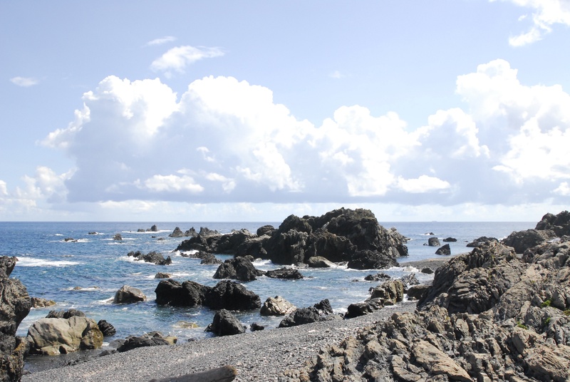 scenics - nature, tranquility, outdoors, beach, nature, day, 4K, no people, kochi prefecture muroto cape, beauty in nature, cape muroto, horizon over water