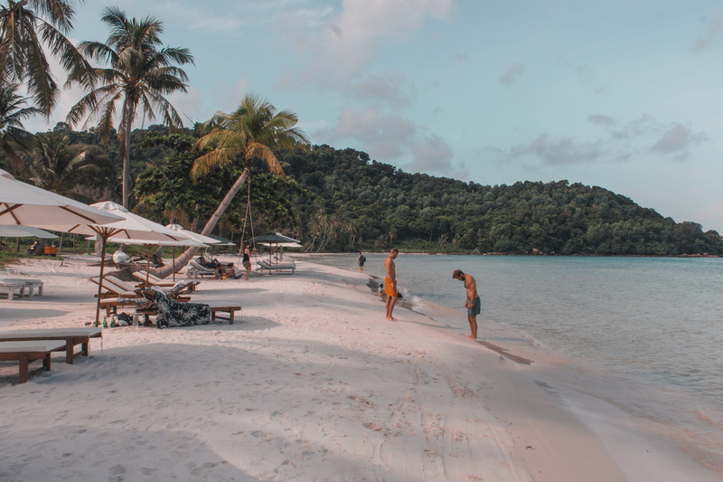 landscape, vietnam, day, water, tree, group of people, phu quoc, 4K, land, people, beauty in nature, scenics - nature, tropical climate, real people, sand