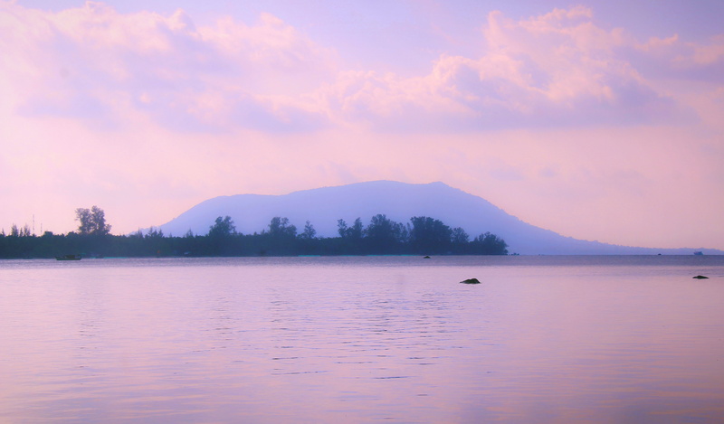 sunset, non-urban scene, no people, tranquility, hill, cloud - sky, valley, idyllic, sunrise, scenics - nature, beauty in nature, vietnam, 5K, tree, water