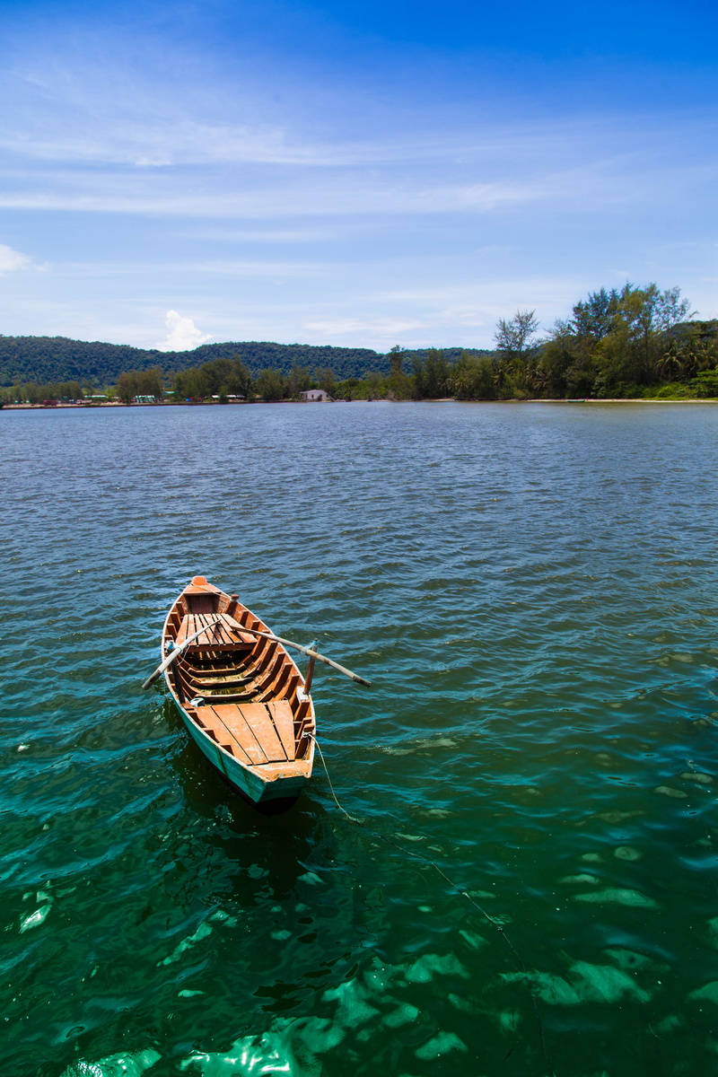 cloud - sky, phu quoc, boat, tranquility, island, transportation, outdoors, mode of transportation, plant, waterfront, tree, tranquil scene, nautical Vessel