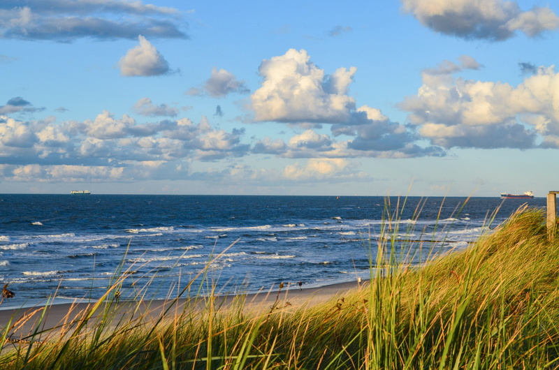 sand beach, usedom, land, north sea, day, forward, sky, wave, beauty in nature, grass, coast, blue, vacations, marram grass, tranquility, water, sea, germany