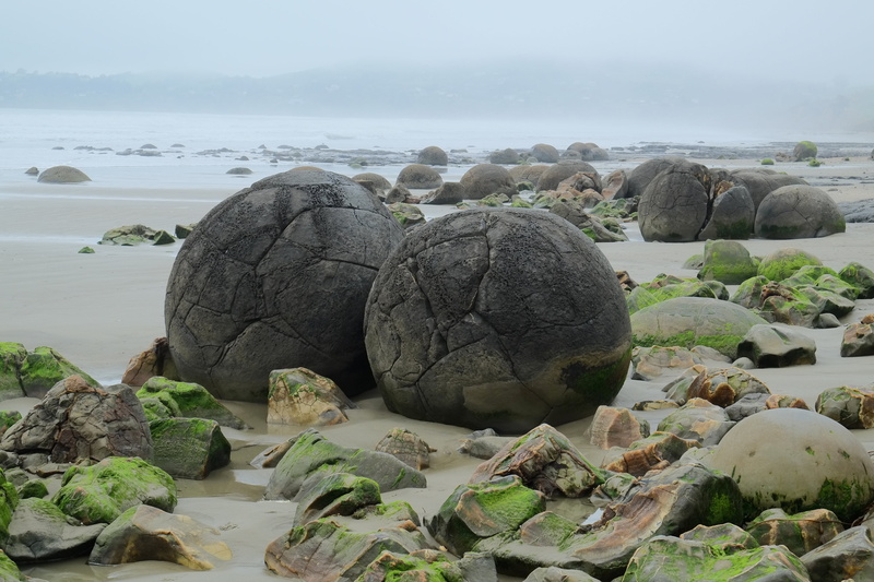 scenics - nature, sky, coast, non-urban scene, beauty in nature, ocean, no people, two, stone, round, sea, 4K, nature, gray, seascape, daytime, rocks