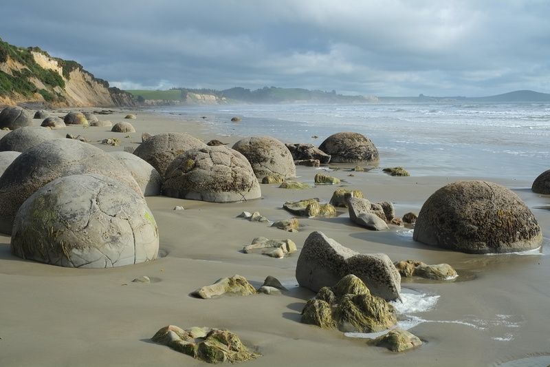seascape, landscape, koekohe beach, solid, coastal, cloud - sky, beach, non-urban scene, nature, outdoors, sea, tranquility, rock - object, coastline, rocks