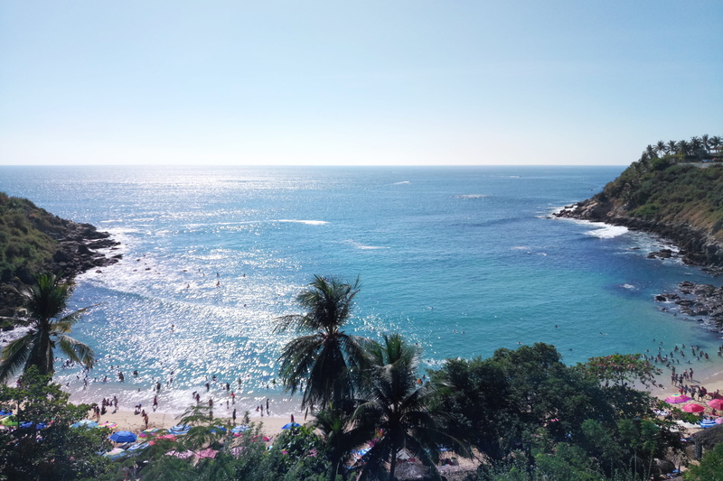 mexican beach, playa carrizalillo, mexico, beauty in nature, coconut trees, tree, sky, land, tranquility, blue, 4K, tropical, water, outdoors, beaches