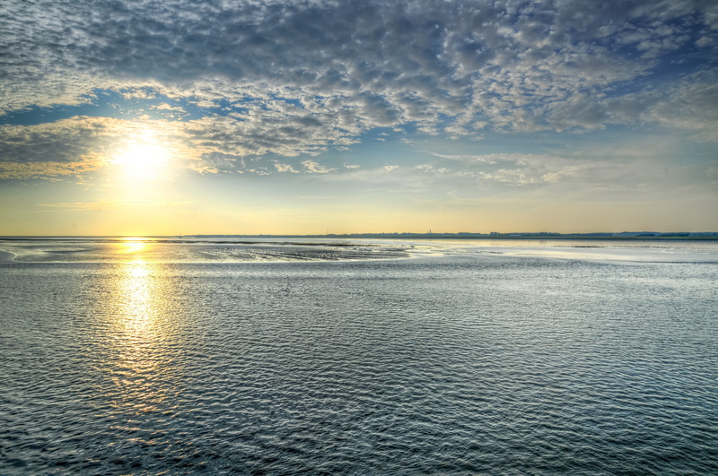 scenery, daytime, low tide, sea, holland, scenics - nature, 5K, cloud, dutch, outdoors, horizon over water, sunlight, sky, tranquil scene, friesland, nature