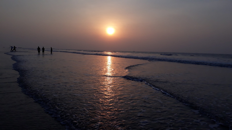 digha, beach, romantic, mandarmoni, idyllic, reflection, sun set, nature, tranquil scene, india, natural, water, sunrise, clouds, evening, sea beach, sun