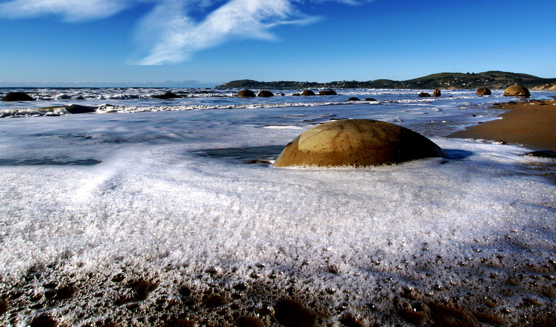 tranquil Scene, ice, public domain, sky, power in nature, lagoon, travel Destinations, scenics, nature, sea, motion, moeraki, Moeraki Boulders, color Image