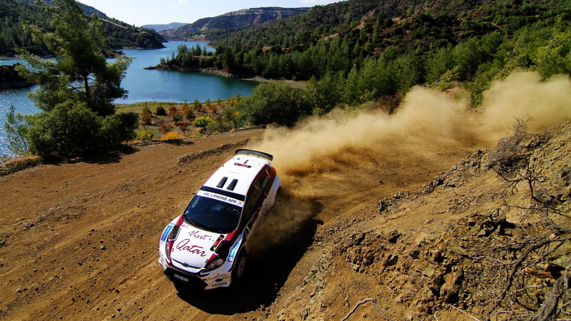 ford, white, car, hd, 1080P, fiesta, cars, dust, rally, sports