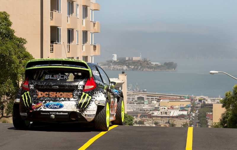 1080P, Ken Block, Auto, The city, Ford, Rally, Machine, Fiesta, rallycross, Sport