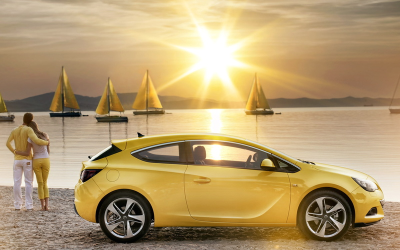 1080P, Opel Astra, opel, astra, gtc, yellow