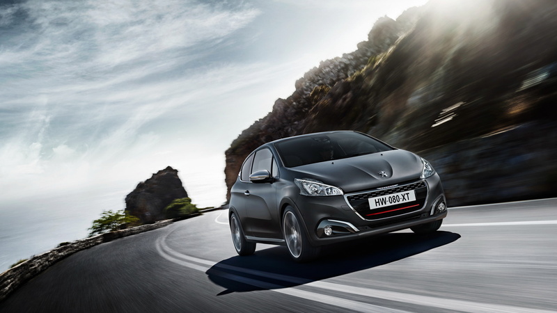 hatchback, rocks., gray, 4K, peugeot 208 gti
