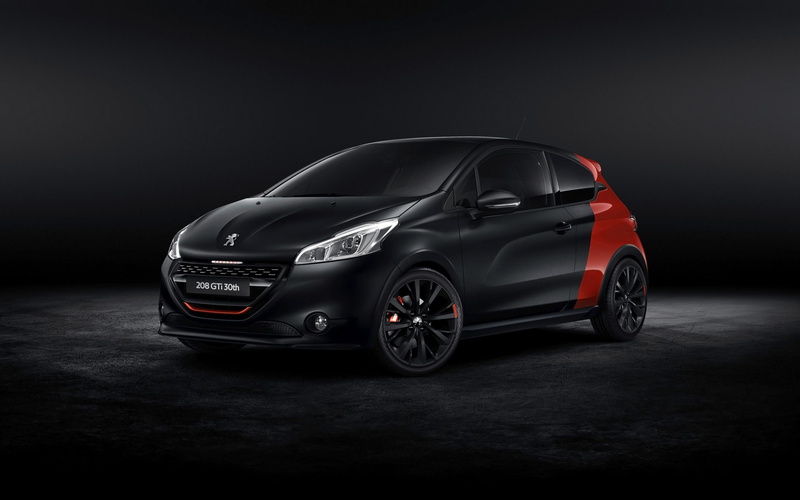 door, th, 2K, anniversary, cars, 2015, hatchback, black, peugeot, gti, 30th