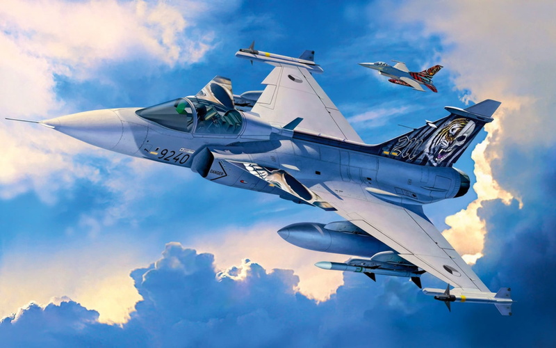outdoors, plane, art, air Vehicle, nature, airplane, nATO, war, fighter Plane, army, air, aerospace Industry, airshow, saab jas-39c, mode of transportation