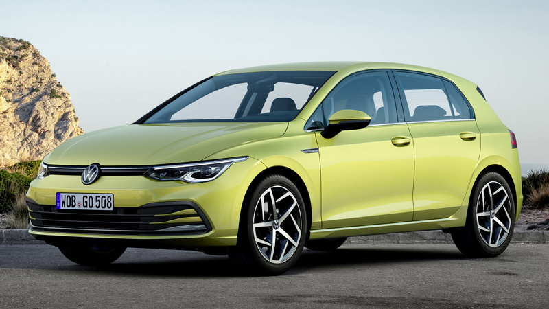 Hatchback, 1080P, Compact Car, Volkswagen Golf Mk7, Yellow Car, Volkswagen, Car