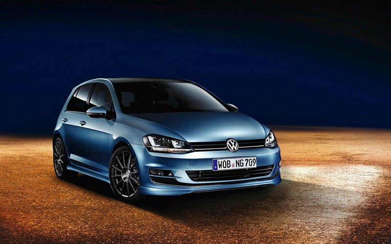 2K, Golf 7, volkswagen, car, Golf VII, Blue Cars