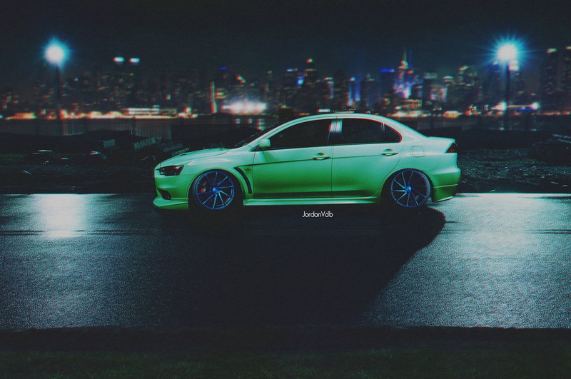 Photoshop, car, Mitsubishi Lancer Evolution MR, 1080P, sport