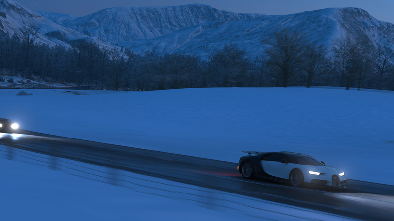 road, car, Forza Horizon 4, video games, 4K, snow, Forza, winter