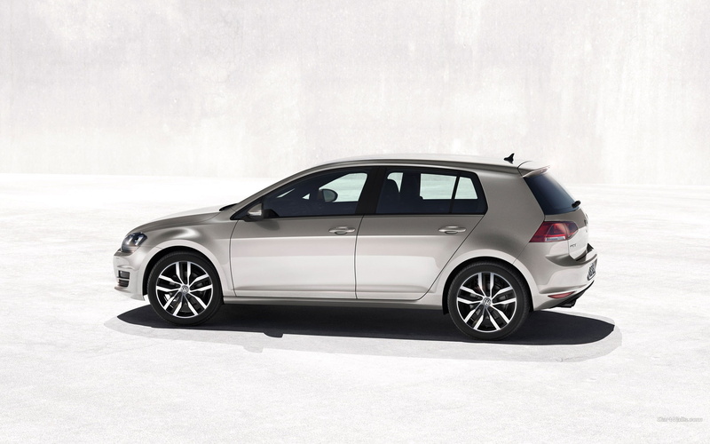 environment, side view, sports car, retro styled, volkswagen golf 7 golf vii car, black color, clean, car, wealth, travel, day, copy space, indoors, luxury