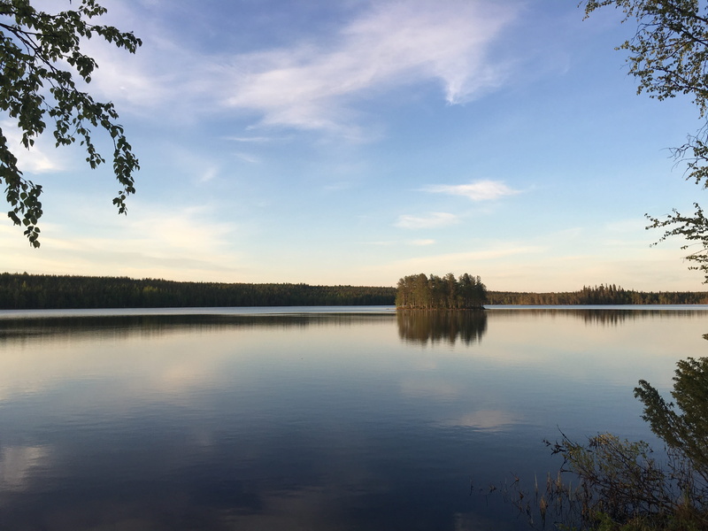 scenics - nature, idyllic, lake, reflection, waterfront, finnish nature, landscape, lapland, plant, sunset, non-urban scene, no people, sky, beauty in nature