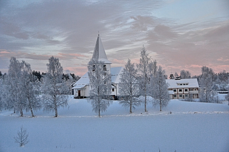 sky, plant, sun, winter, place of worship, outdoors, sweden, lapland, tree, cold temperature, environment, no people, wintry, building exterior, religion