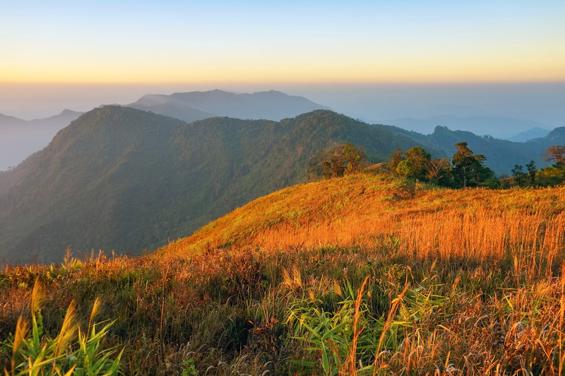 laos, journey, mountains, end, sunlight, natural, awe, tranquil scene, mountain, mountain peak, non-urban scene, blue, field, vacation, border, land, amazing