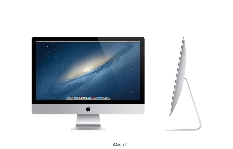 galaxy, ultra, monoblock, OS X Mountain Lion, my mac, Dock, apple logo, aluminium, thin, 1080P, Apple, iMac 27 inch, core i7