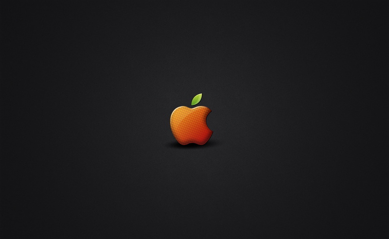 2K, logo, Computers, background, Mac, apple, 2012, orange, black