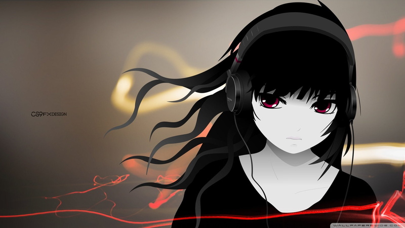 cs9, design 1920x1080, full, 1080P, girl, headphone