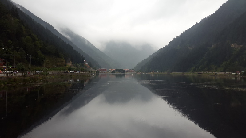 lake, land, composition, village, cloud - sky, no people, reflection, sky, tea, forest, tree, blue, turkey, trabzon, clouds, water, tranquil scene, mountain
