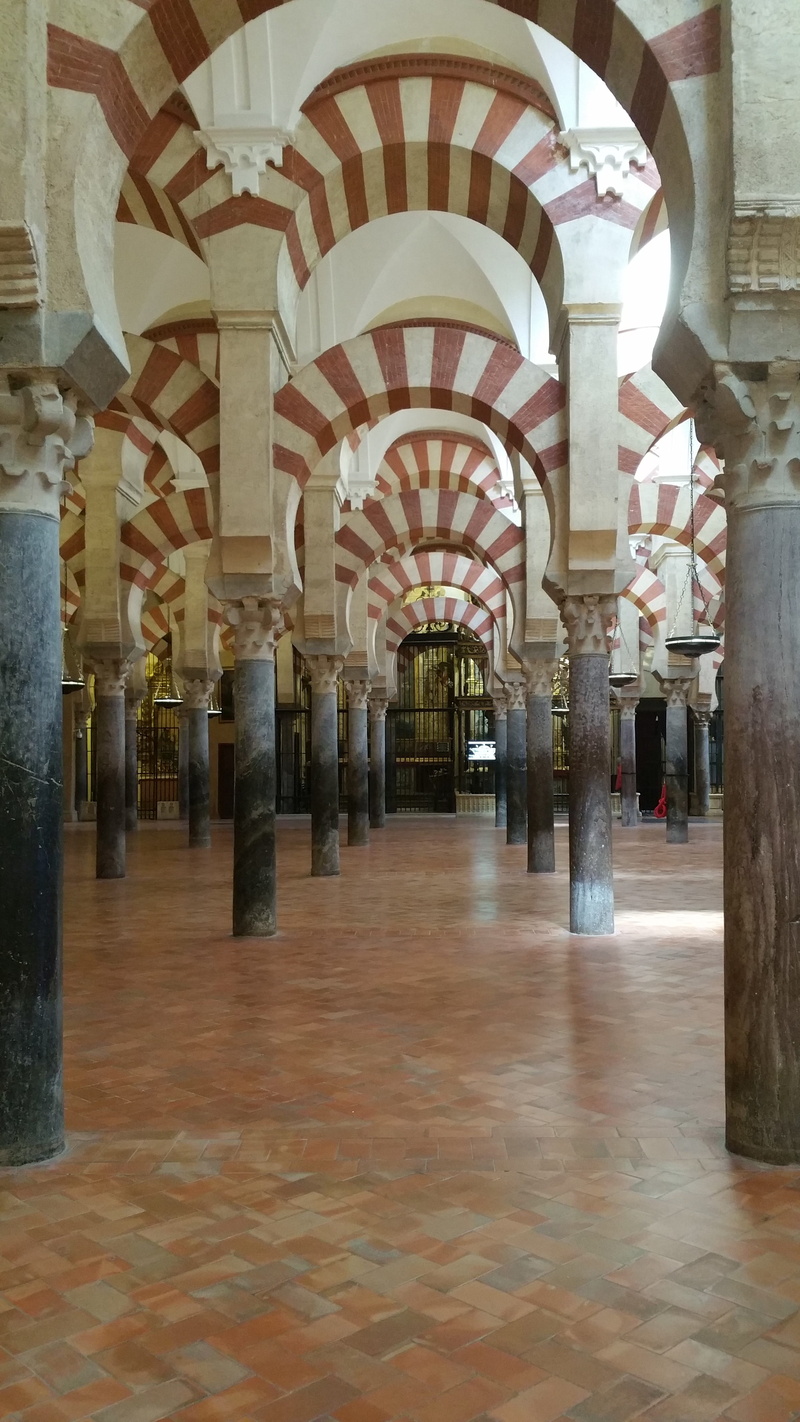 great mosque of córdoba, mezquita-catedral de córdoba, built structure, day, colonnade, corridor, córdoba, history, 5K, arches, architectural column, the way forward