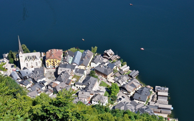 lake, 1080P, hallstatt, hallstatt lake, austria