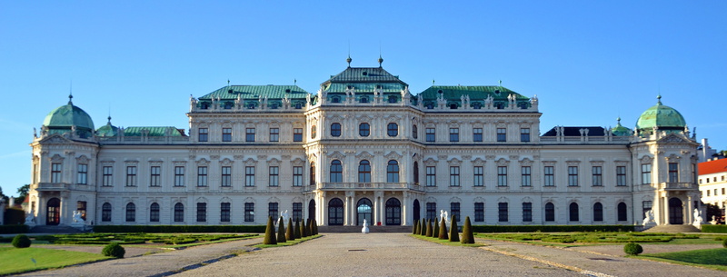 city, vienna, no people, blue, travel, unesco world heritage, building exterior, sky, castle, baroque, prinz eugen, architecture, building, nature, built structure