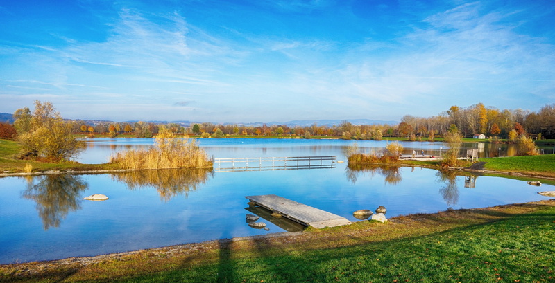 feldkirchen, tree, environment, Sky, grass, landscape, Web, reflection, beauty in nature, sky, bank, mirroring, Lake, blue, tranquility, 5K, outdoors