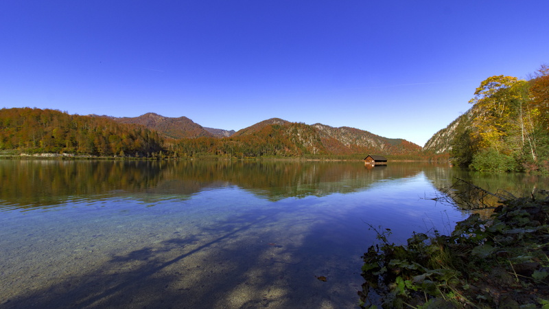 austria, water, tranquility, environment, nature, landscape, grünau, sky, tree, almsee, 5K, outdoors, no people, travel destinations, upper austria, scenics - nature
