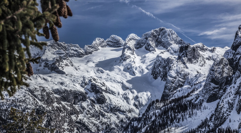 snow, snowcapped mountain, cliff, bergmassiv, formation, sky, nature, scenery, 2K, ice, winter, cloud - sky, glacier, peak, germany, white color, cold temperature