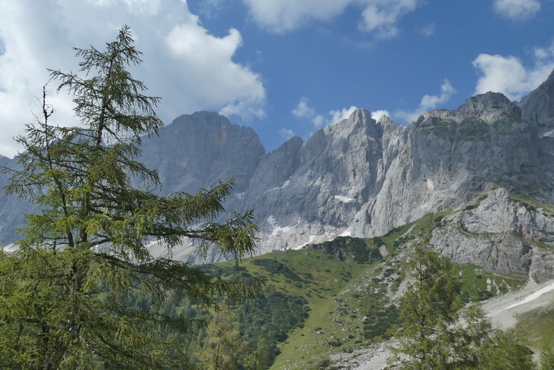 green color, summer, panorama, non-urban scene, outdoors, mountain range, idyllic, dachstein, environment, tranquility, mountain, clouds, alps, heaven