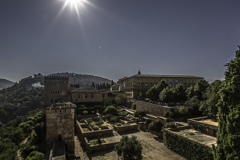 Granada, Islam, mountains, Alhambra, Spain, Palace, Park, 1080P, architecture