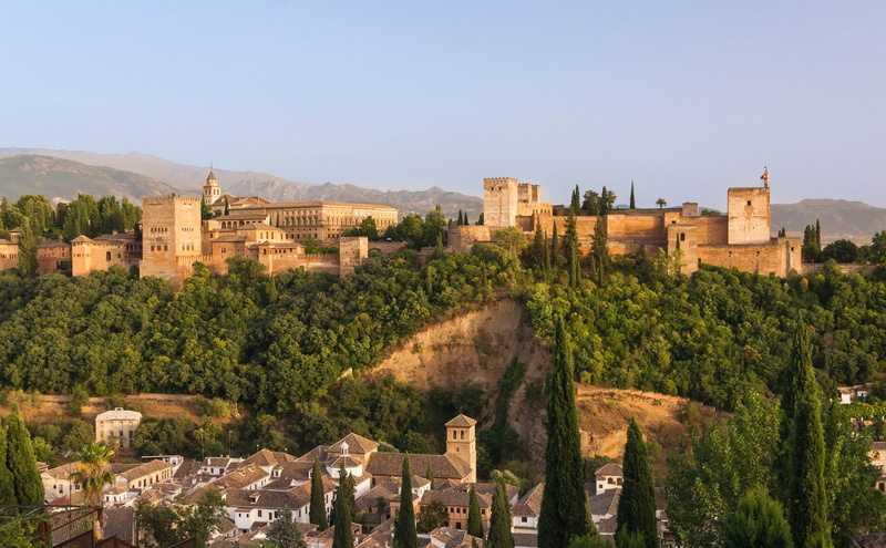 Granada, granada, famous Place, europe, building exterior, agriculture, spain, the past, fort, old, plant, nature, outdoors, 2K, Fortress, mountain, architecture